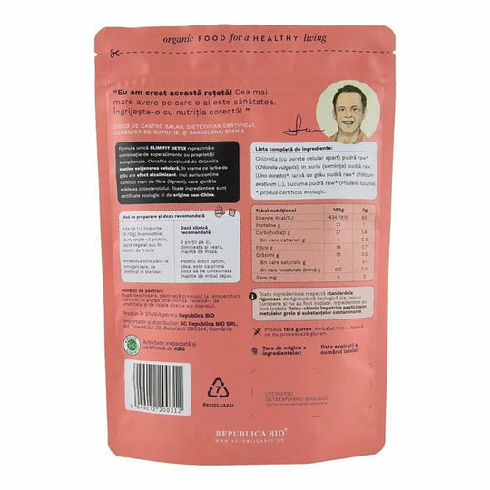 Slim Fit Detox, pulbere functionala ecologica Republica BIO, 200 g